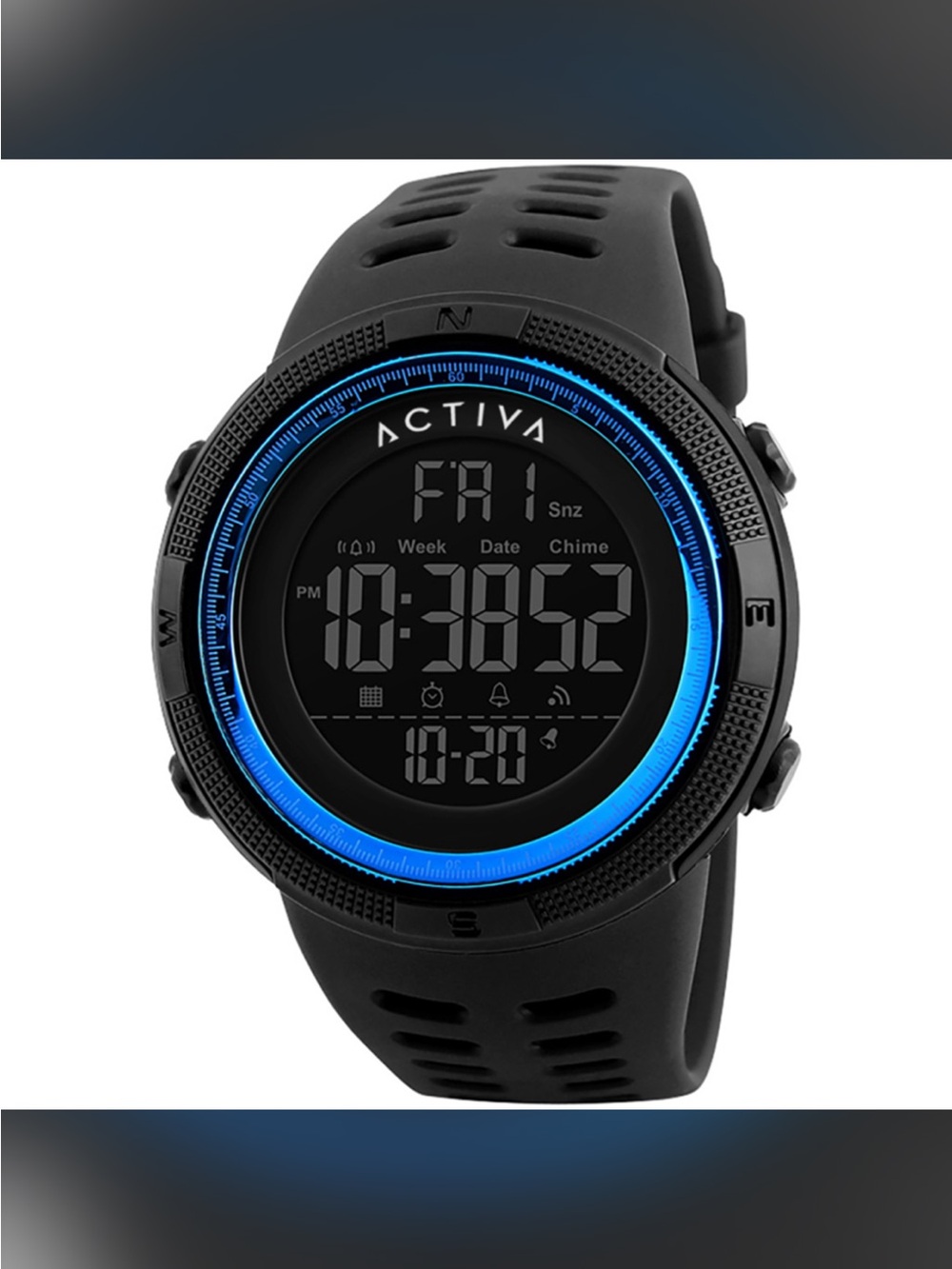 Activa X Invicta Digital Men's Watch - 50mm. Black (ACW1915-010)